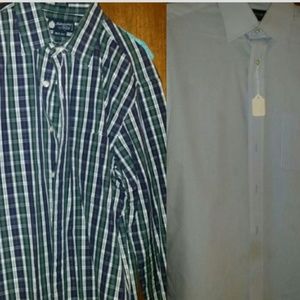 2 Like new Meds Jcrew plaid and Staffor 15 to 15.5